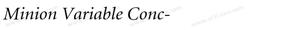 Minion Variable Conc字体转换